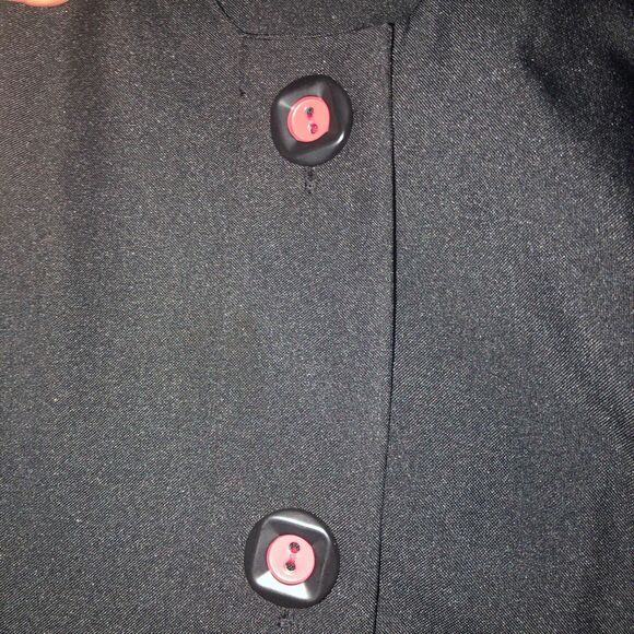 Romans dress Womens 16W Black Shift with matching full length jacket 3/4 sleeves - Picture 6 of 6